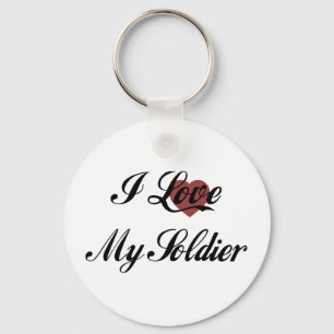 I Love my Soldier Key Ring