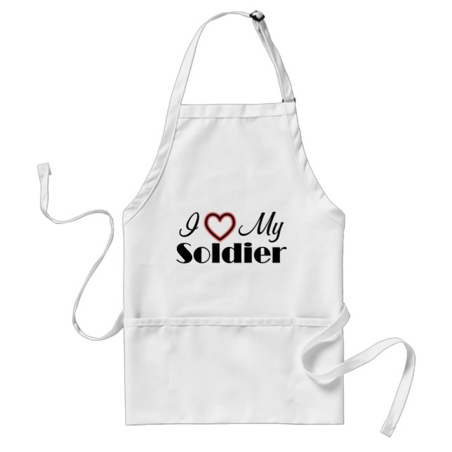 I Love My Soldier Standard Apron (Front)