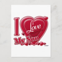 I Love My Son red - heart