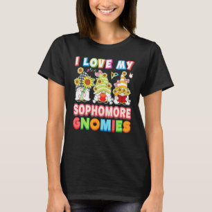 I Love My Sophomore Gnomies Kid Student Teacher Ba T-Shirt