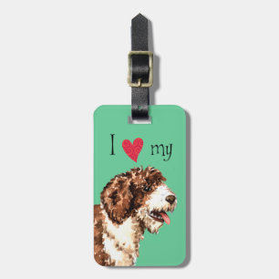 I Love my Spanish Water Dog Luggage Tag