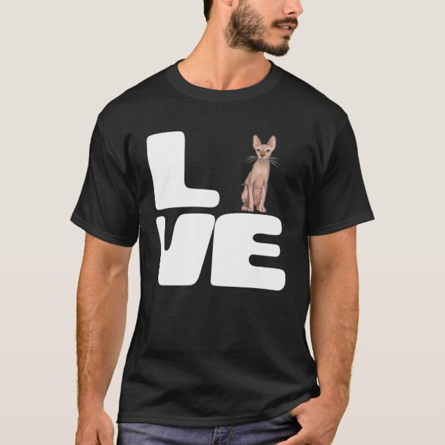I Love My Sphynx Cat T-Shirt (Front)