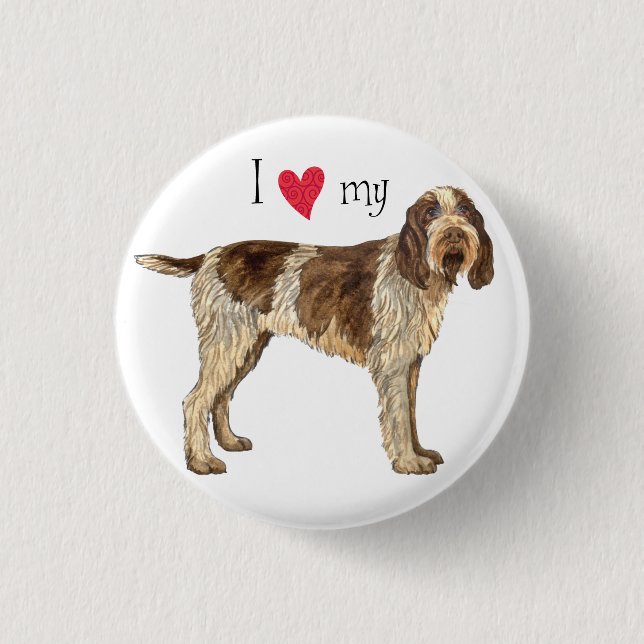 I Love my Spinone Italiano 3 Cm Round Badge (Front)