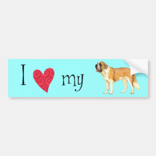 I Love my St. Bernard Bumper Sticker