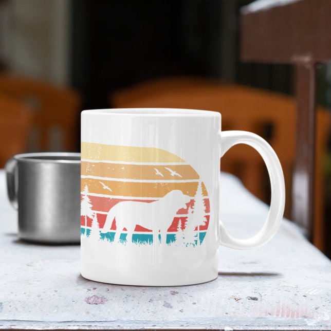 I Love My St. Bernard Dog Pet Glowing Heart Coffee Mug (Creator Uploaded)