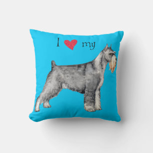 I Love my Standard Schnauzer Cushion