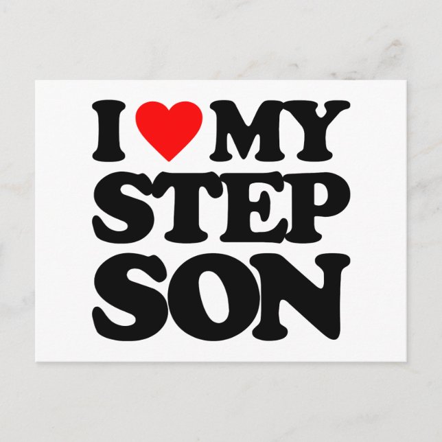 I LOVE MY STEP SON POSTCARD (Front)