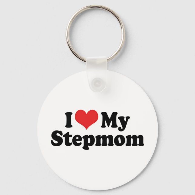 I Love My Stepmom Keychain (Front)