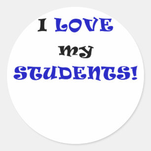I Love my Students Classic Round Sticker