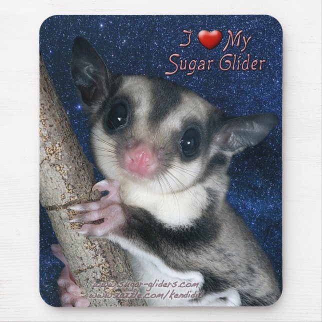 I Love my Sugar Glider - Cutest Glider series Mouse Pad (Front)