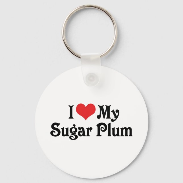 I Love My Sugar Plum Key Ring (Front)