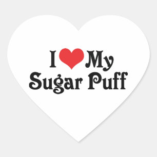 I Love My Sugar Puff Heart Sticker