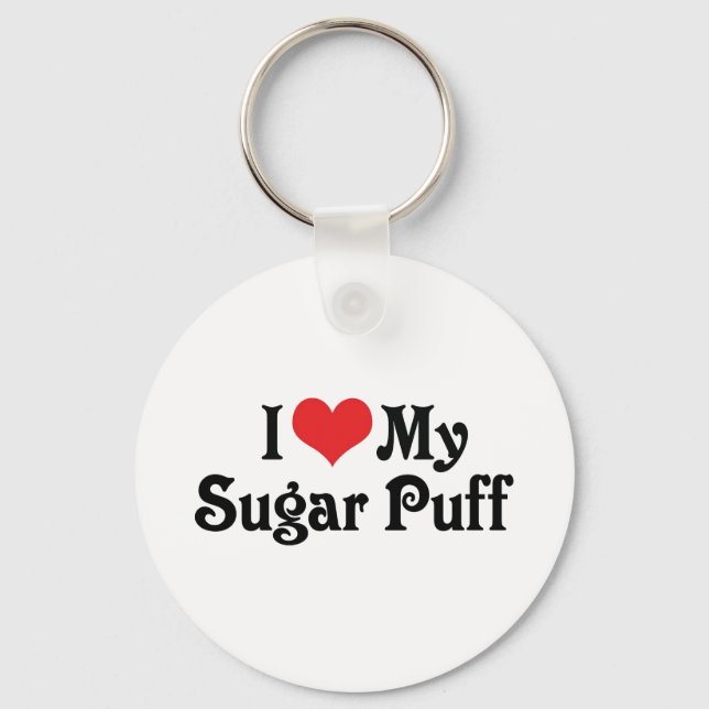 I Love My Sugar Puff Key Ring (Front)
