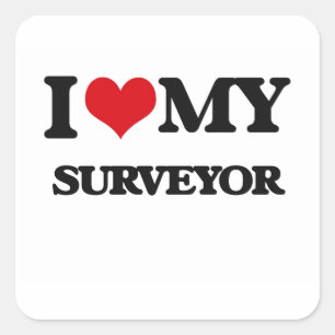 I love my Surveyor Square Sticker
