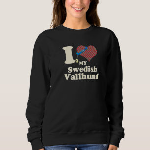 I Love My Swedish Vallhund Heart Dog Owner Sweatshirt