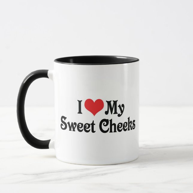 I Love My Sweet Cheeks Mug (Left)