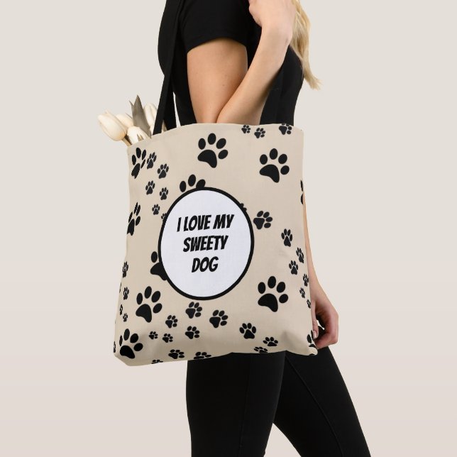 I love my sweet dog tote bag (Close Up)
