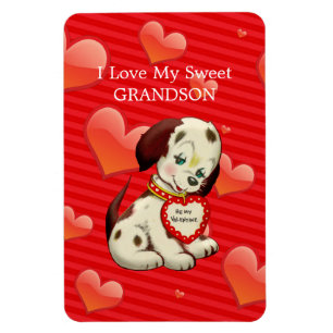 I love my sweet Grandson...Valentine wishes Magnet