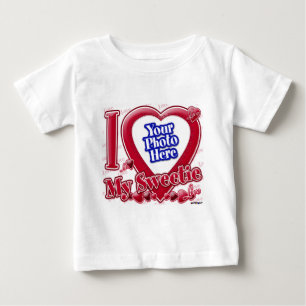 I Love My Sweetie red heart - photo Baby T-Shirt