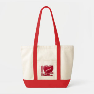 I Love My Sweetie red - heart Tote Bag