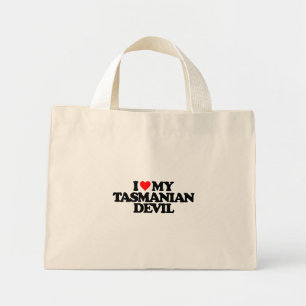 I LOVE MY TASMANIAN DEVIL MINI TOTE BAG