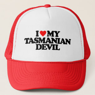 I LOVE MY TASMANIAN DEVIL TRUCKER HAT