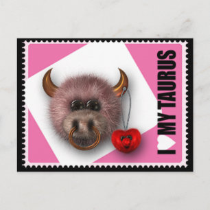 I Love My Taurus Postcard