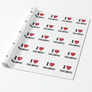 I Love My TECHNO Wrapping Paper
