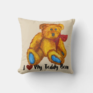 I Love My Teddy Bear Cushion