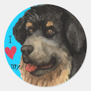 I Love my Tibetan Mastiff Classic Round Sticker
