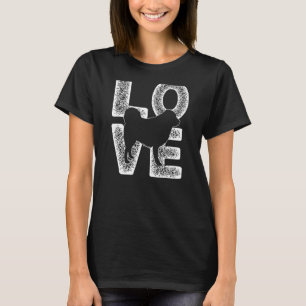 I Love My Tibetan Spaniel Dog Theme Design T-Shirt