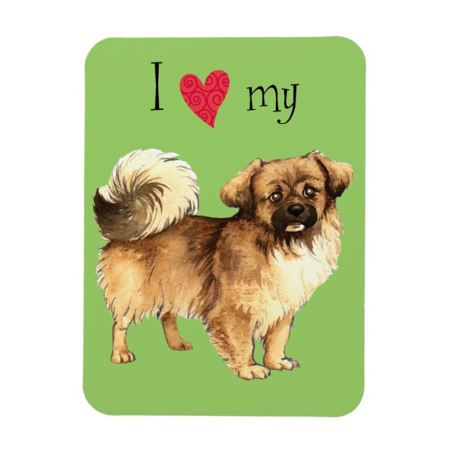 I Love my Tibetan Spaniel Magnet (Vertical)