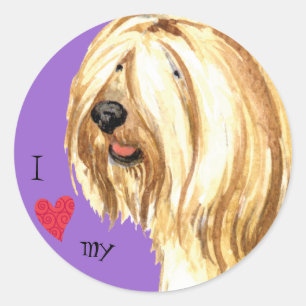 I Love my Tibetan Terrier Classic Round Sticker