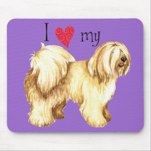I Love my Tibetan Terrier Mouse Pad