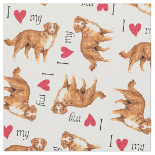 I Love my Toller Fabric
