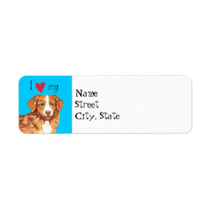 I Love my Toller Return Address Label