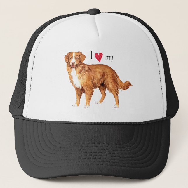 I Love my Toller Trucker Hat (Front)