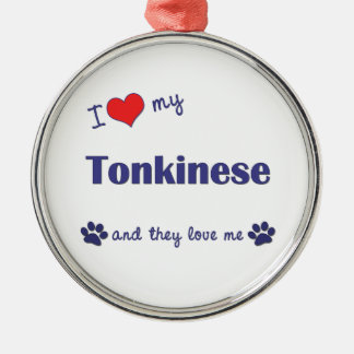 I Love My Tonkinese (Multiple Cats) Metal Tree Decoration