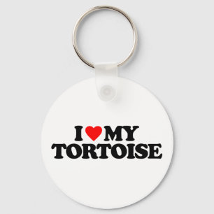 I LOVE MY TORTOISE KEY RING