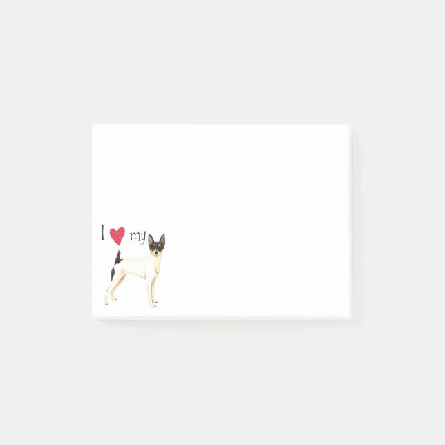 I Love my Toy Fox Terrier Post-it Notes (Front)