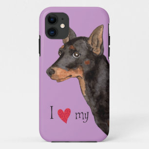 I Love my Toy Manchester Terrier iPhone 11 Case