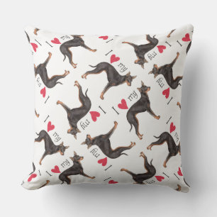 I Love my Toy Manchester Terrier Outdoor Cushion