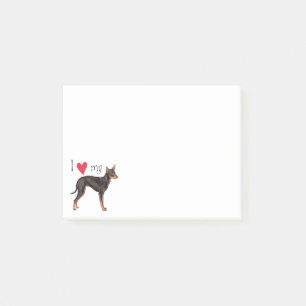 I Love my Toy Manchester Terrier Post-it Notes