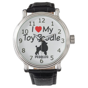 I Love My Toy Poodle Dog Watch