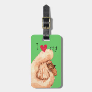I Love my Toy Poodle Luggage Tag