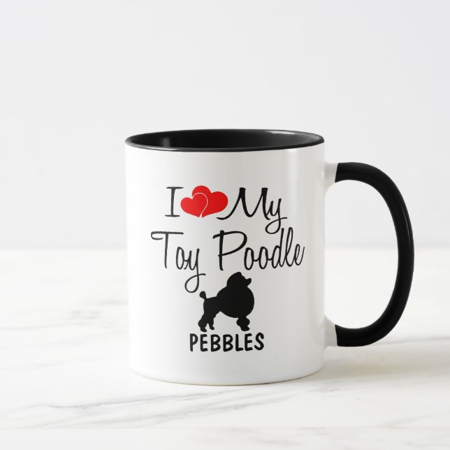 I Love My Toy Poodle Mug (Right)
