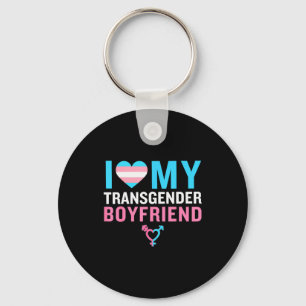 I Love My Transgender Boyfriend Lgbt Pride Valenti Key Ring
