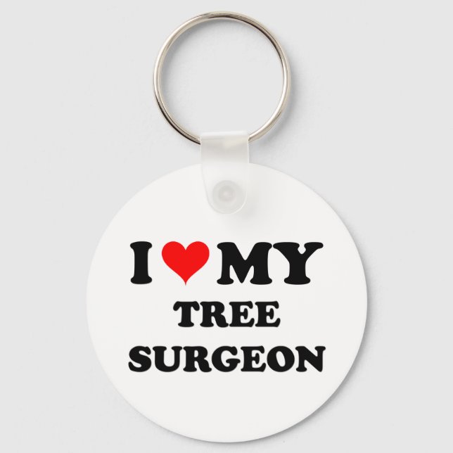 I Love My Tree Surgeon Key Ring (Front)