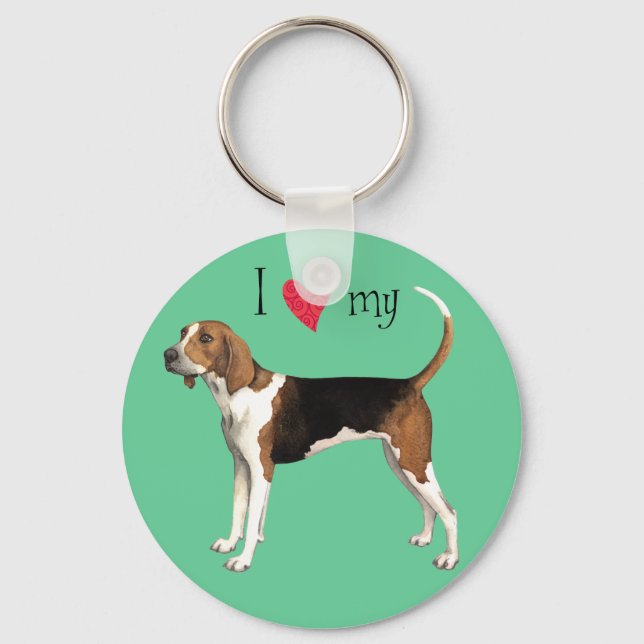 I Love my Treeing Walker Key Ring (Front)