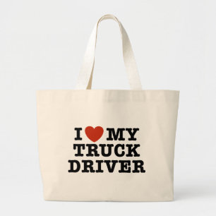 I Love My Truck Driver Large Tote Bag